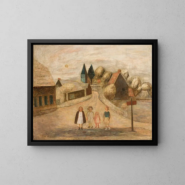 Norman landscape at Breuilpont - Tadeusz Makowski — framed artwork on a wall