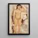 a small nude girl with a raised hand - Tadeusz Makowski — framed artwork on a wall