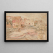 Breton landscape with a seated man - Tadeusz Makowski — framed artwork on a wall