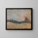 Landscape Painting with Windmills - Tadeusz Makowski — framed artwork on a wall