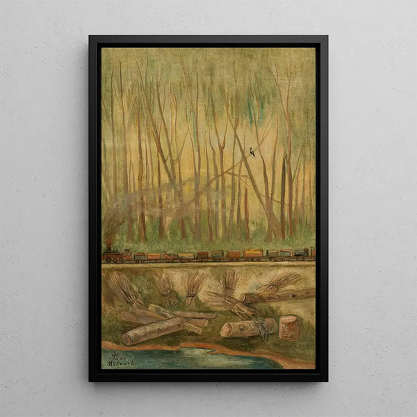 Train - Tadeusz Makowski — framed artwork on a wall