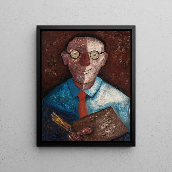 Portrait of a Man with a Palette Jacques Gotkowski - Tadeusz Makowski — framed artwork on a wall