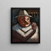 Portrait of a man with pipes - Tadeusz Makowski — framed artwork on a wall