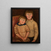 Portrait of Two Children - Tadeusz Makowski — framed artwork on a wall
