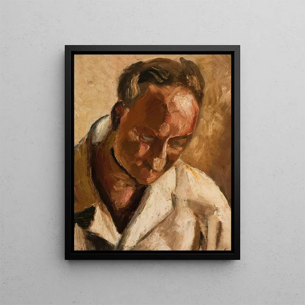 Portrait Painting up to X - Tadeusz Makowski — framed artwork on a wall