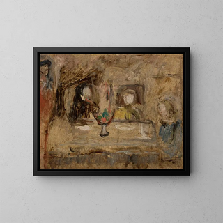 À table - Tadeusz Makowski — framed artwork on a wall