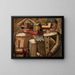 Cheminots - Tadeusz Makowski — framed artwork on a wall