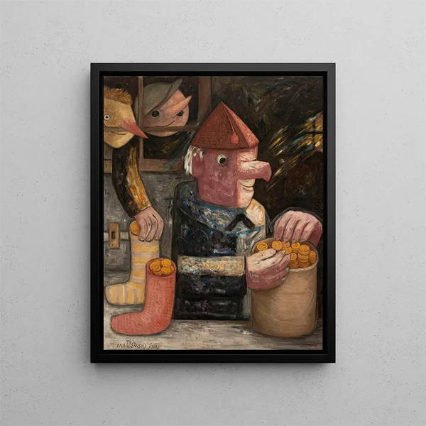 Return from School - Tadeusz Makowski — framed artwork on a wall