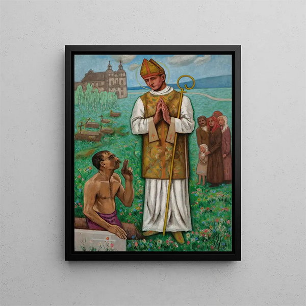 La renaissance de Piotrowin - Tadeusz Makowski — framed artwork on a wall