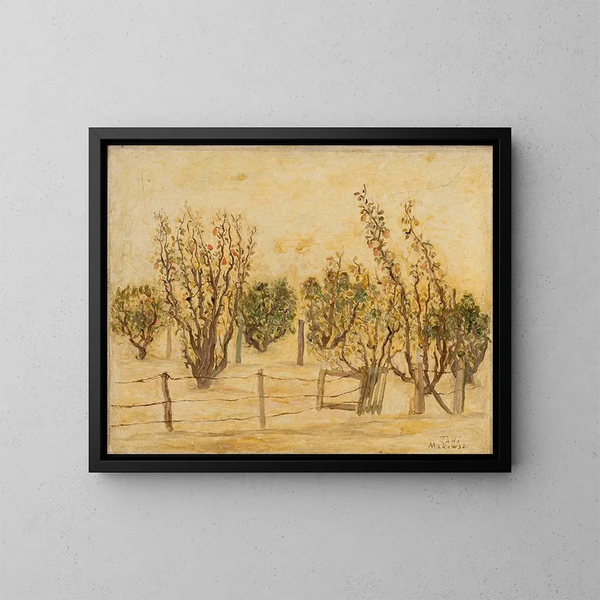 Sad Painting - Tadeusz Makowski — framed artwork on a wall