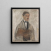 Self-portrait Painting - Tadeusz Makowski — framed artwork on a wall