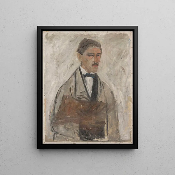 Self-portrait Painting - Tadeusz Makowski — framed artwork on a wall