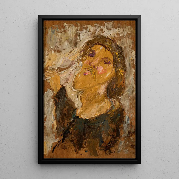 Self-portrait study - Tadeusz Makowski — framed artwork on a wall