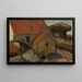 Petite maison au toit rouge - Tadeusz Makowski — framed artwork on a wall