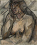 Study of a half-naked woman - Tadeusz Makowski — artwork view