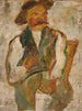 Study of a Peasant with Hat - Tadeusz Makowski — artwork view