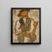 Study of a Peasant with Hat - Tadeusz Makowski — framed artwork on a wall