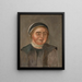 Study of a Woman Wearing a Black and White Cap - Tadeusz Makowski — framed artwork on a wall