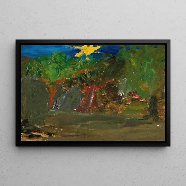 Sun in a Garden - Tadeusz Makowski — framed artwork on a wall