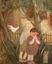 Two children with a cat - Tadeusz Makowski — artwork view