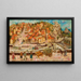 View from the Bridge in Espaly - Tadeusz Makowski — framed artwork on a wall