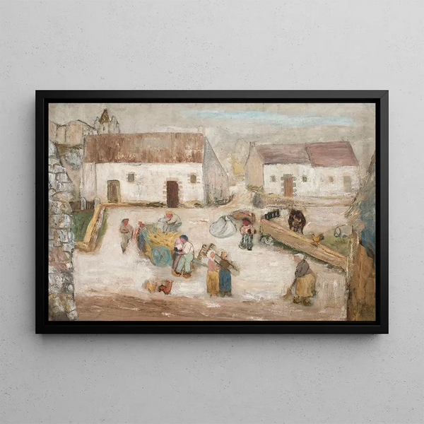 Work on a Farm - Tadeusz Makowski — framed artwork on a wall