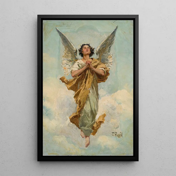 Angel - Tadeusz Popiel — framed artwork on a wall