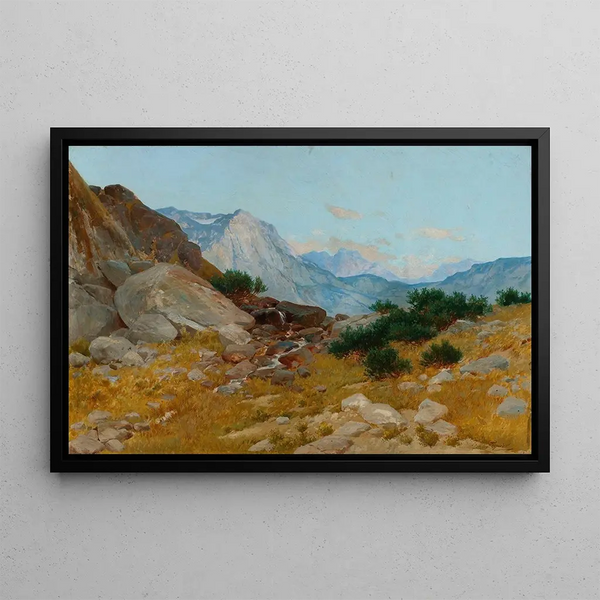 Landscape of the Tatras Mountains - Tadeusz Popiel — framed artwork on a wall