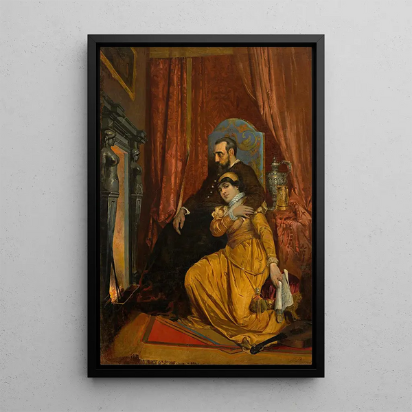Sigismond Auguste and Barbara Giza - Tadeusz Popiel — framed artwork on a wall