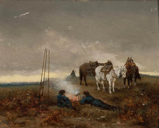 Cossacks on patrol - Tadeusz Rybkowski — artwork view
