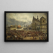 Fair before Easter on Bernardine Square in Lviv in 1895 - Tadeusz Rybkowski — framed artwork on a wall