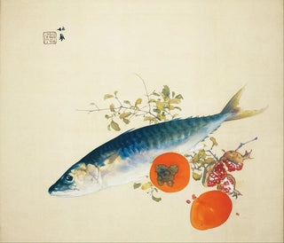 L'automne engraisse les poissons et mûrit les fruits sauvages - Takeuchi Seihō — artwork view
