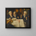 Three Men at the Table - Talbot Hughes — framed artwork on a wall