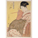 Reproduction of the painting Tamaya Uchi Komurasaki, Kôchô, Haruji Painting (Komurasaki of the Tamaya, Kôchô, Haruji) - Kitagawa Utamaro