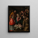 Adoration of the Shepherds with Saint Francis and Saint Charles Borromeo - Tanzio da Varallo — framed artwork on a wall