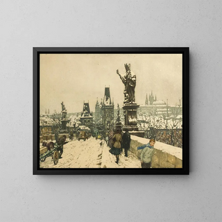 Pont Charles - Tavík František Šimon — framed artwork on a wall