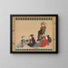 Five Beauties - Teisai Hokuba — framed artwork on a wall
