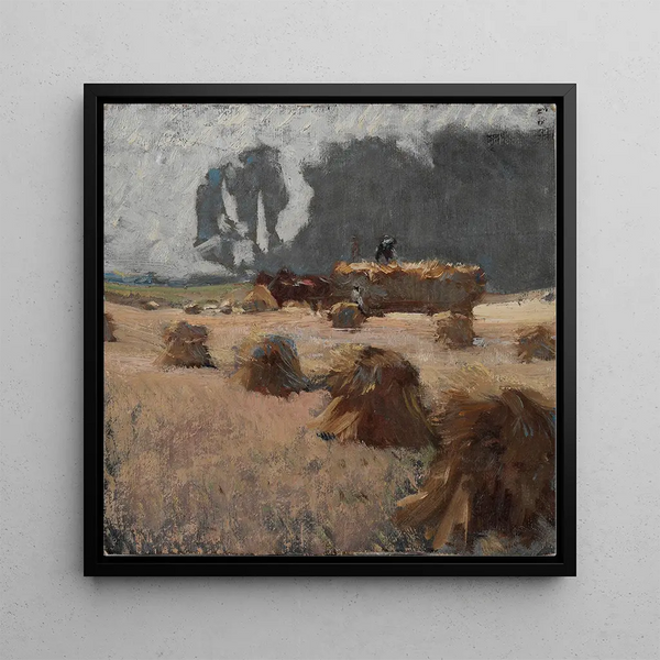 Harvest Time Painting - Henry Keller — framed artwork on a wall
