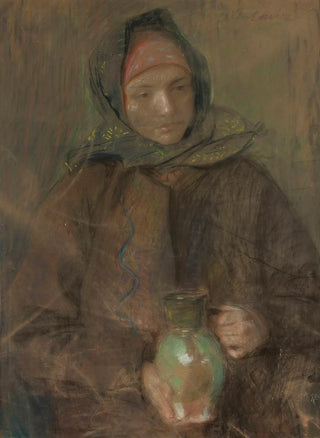 Teodor Axentowicz - Hutsul woman with a jar.webp