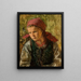 Peasant in Headscarf - Teodor Axentowicz — framed artwork on a wall