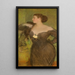 Portrait of a woman in a ball gown - Teodor Axentowicz — framed artwork on a wall