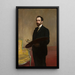 Self-portrait with palette - Teodor Axentowicz — framed artwork on a wall