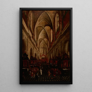 Teodor Baltazar Stachowicz - Interior of St Marys Church in Krakow.webp