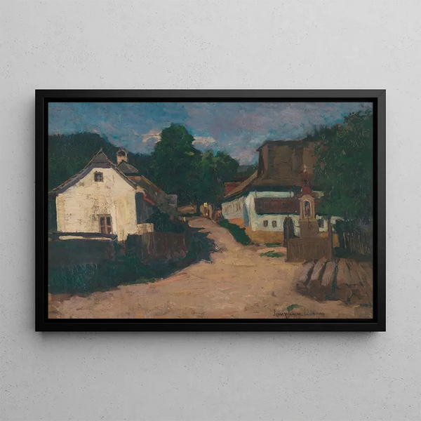 the Village - Teodor Zemplényi — framed artwork on a wall