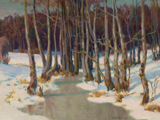 Stream in Winter Forest - Teodor Ziomek — artwork view