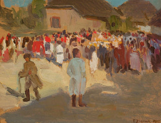 Dans le village le dimanche - Teodor Ziomek — artwork view