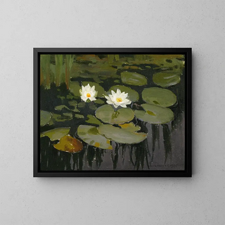 Nymphéas - Teodor Ziomek — framed artwork on a wall