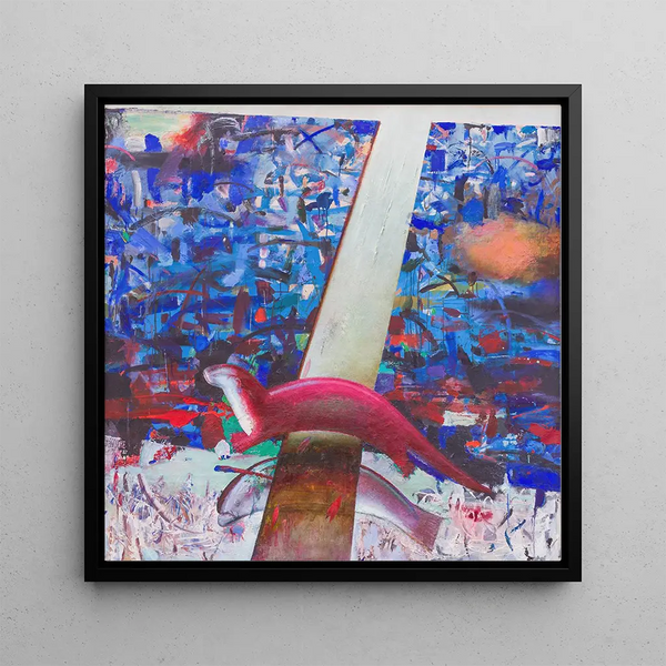 Earth and Water - Tiit Psuke — framed artwork on a wall