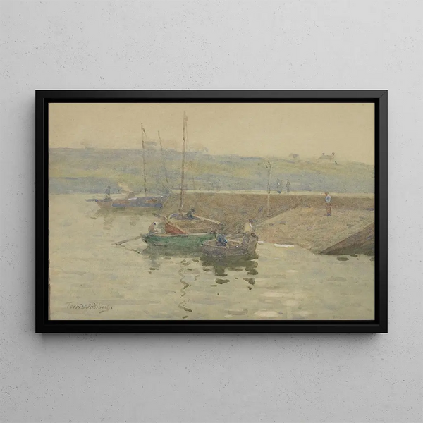 Evening Calm in Concarneau - Terrick Williams — framed artwork on a wall