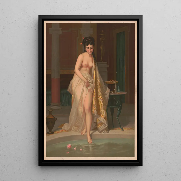 Entry into the bath - Tetsu Massin — framed artwork on a wall